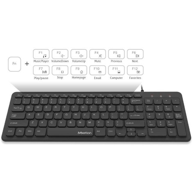 کیبورد سیم دار مدل K410 برند MEETION