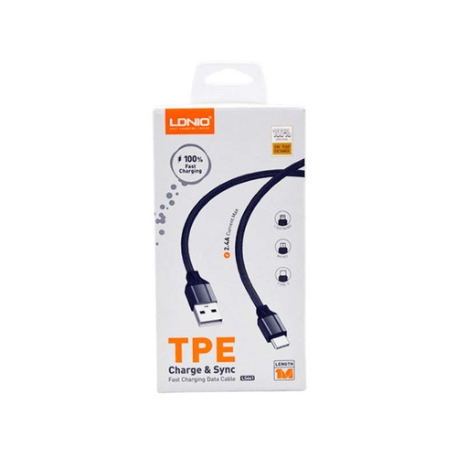 کابل شارژ USB به TYPE-C شارژ سریع برند LDNIO